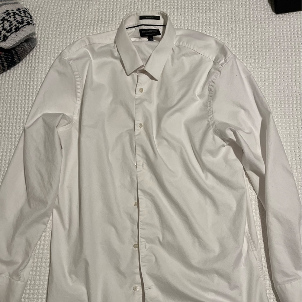 White XL Athletic Fit Banana Republic Dress Shirt- long sleeve